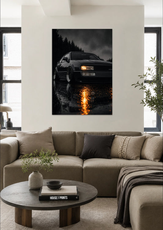The Ultimate Wolfsburg Coupé — Midnight Rain Noir Icons | Metal Wall Art