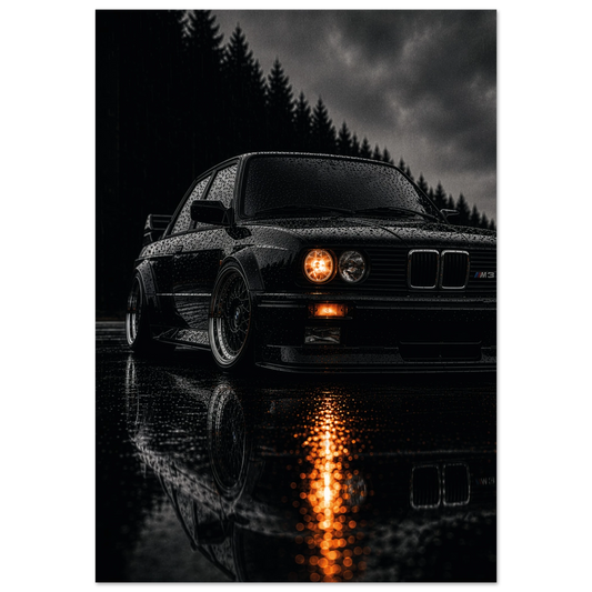 bmw e30 m3 m5 metal wall art dibond design widebody 80s legend car