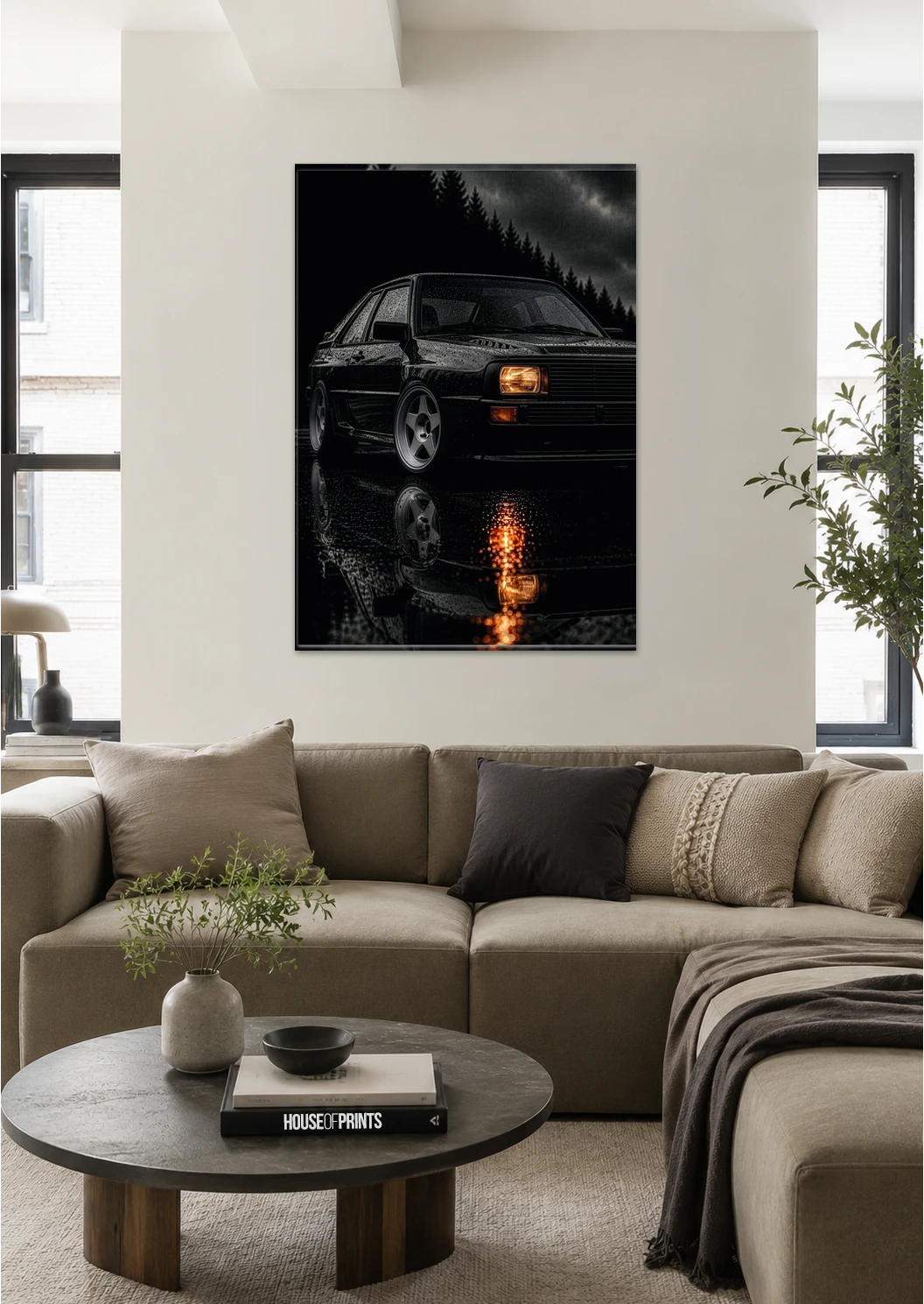 The Homologation Legend — Midnight Rain Noir Icons | Metal Wall Art