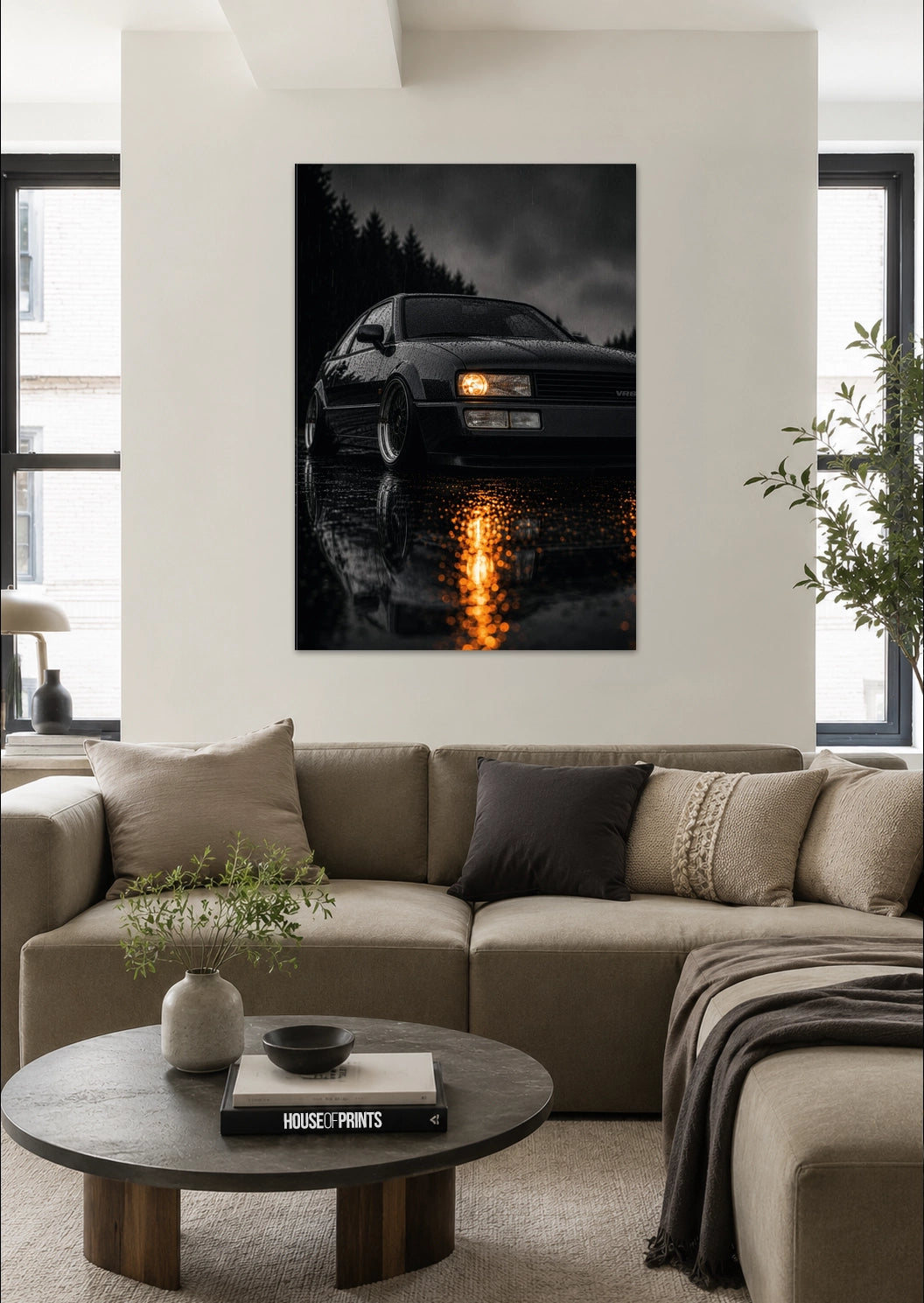 The Ultimate Wolfsburg Coupé — Midnight Rain Noir Icons | Metal Wall Art