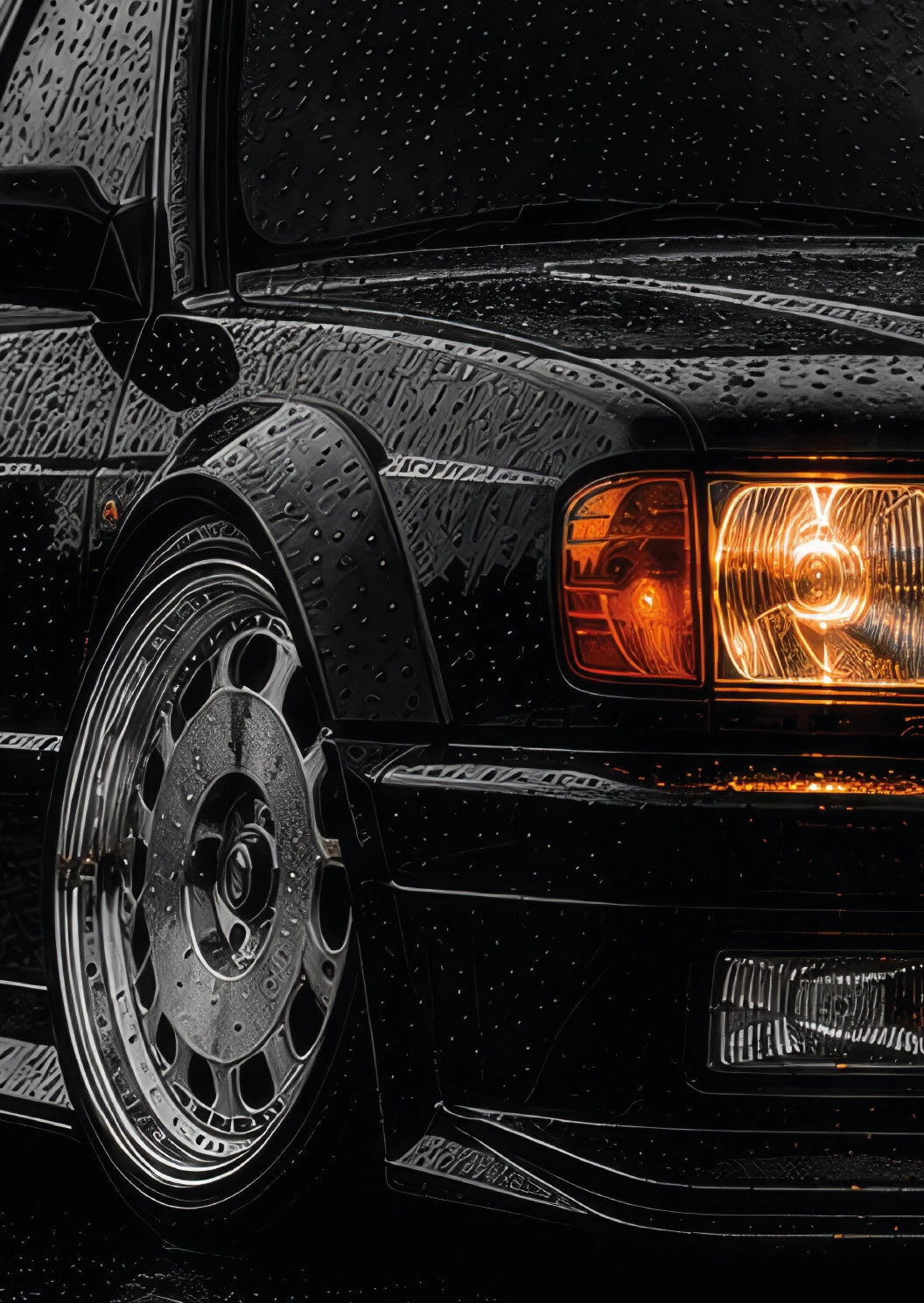 The DTM Legend — Midnight Rain Noir Icons | Metal Wall Art