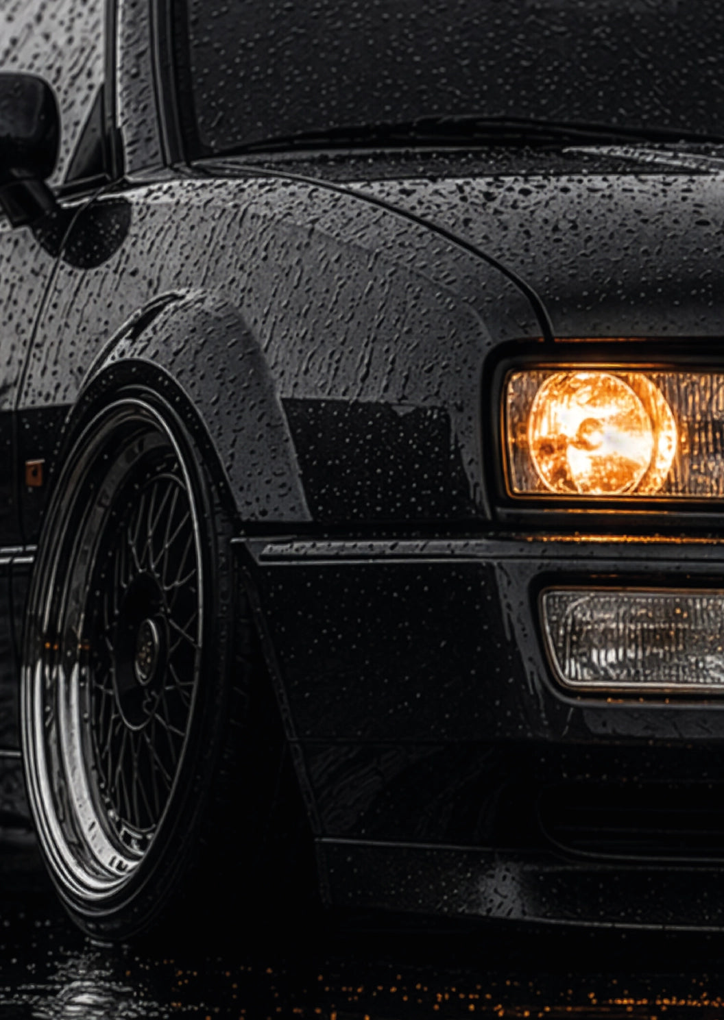 The Ultimate Wolfsburg Coupé — Midnight Rain Noir Icons | Metal Wall Art