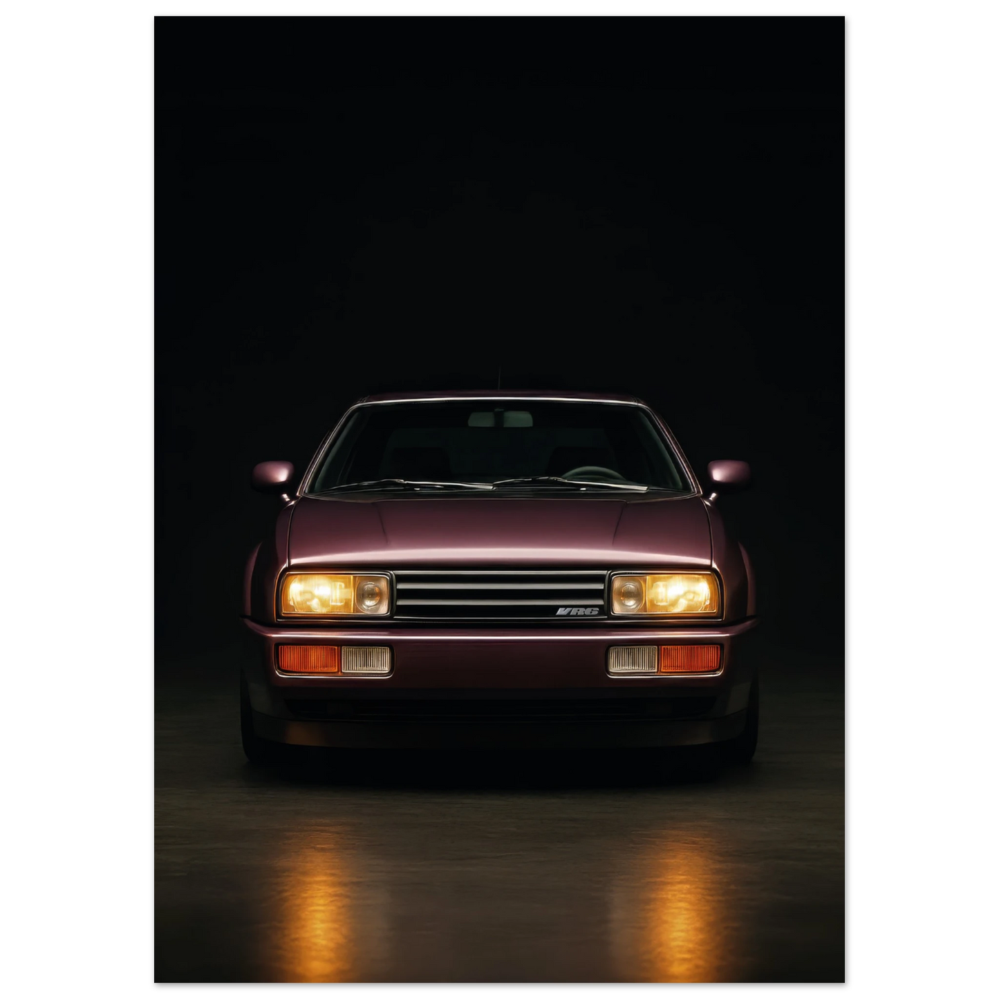 vw corrado vr6 coupe wallart dibond metal wall art print 