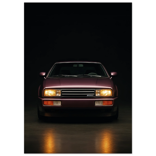 vw corrado vr6 coupe wallart dibond metal wall art print 