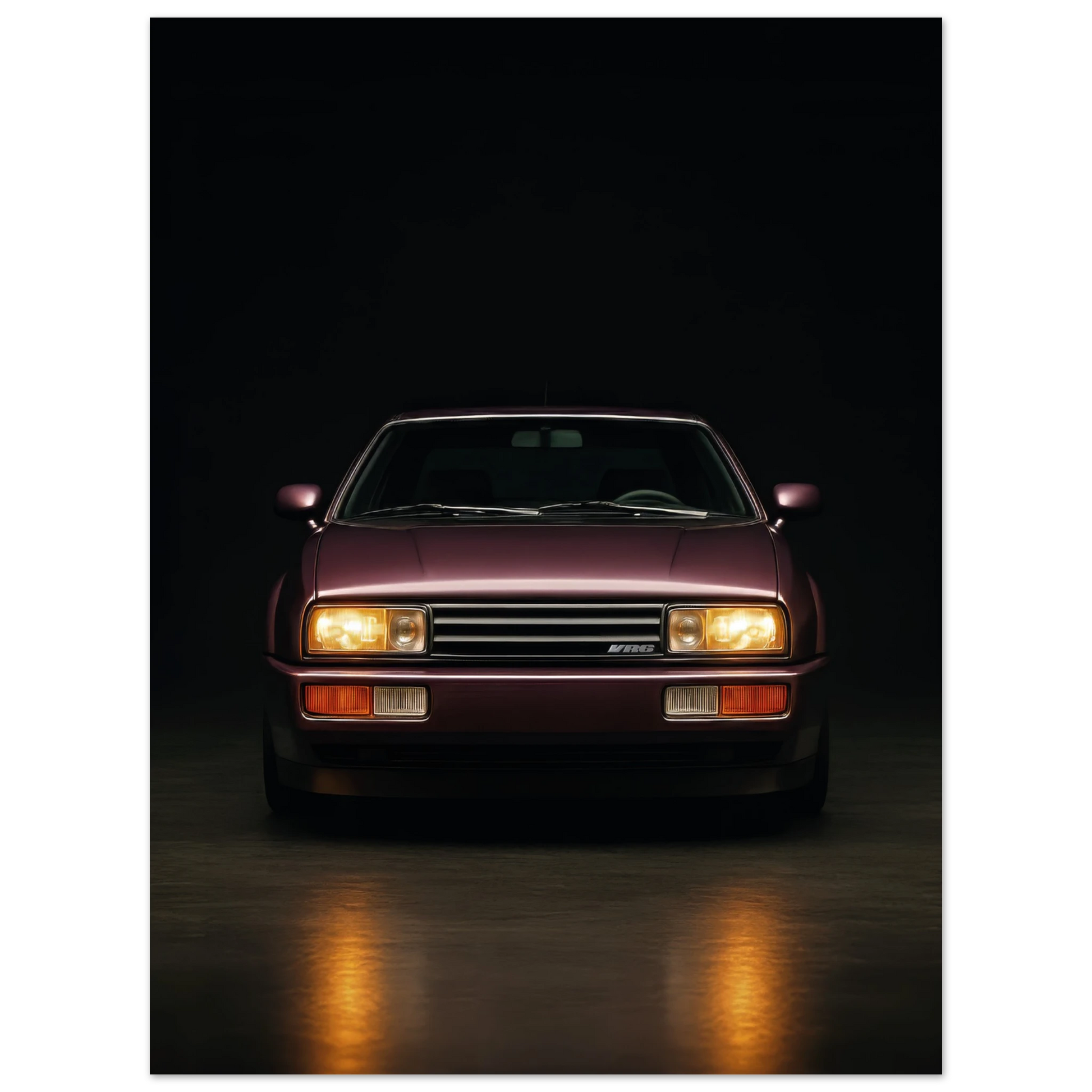 vw corrado vr6 dibond metal wallart print