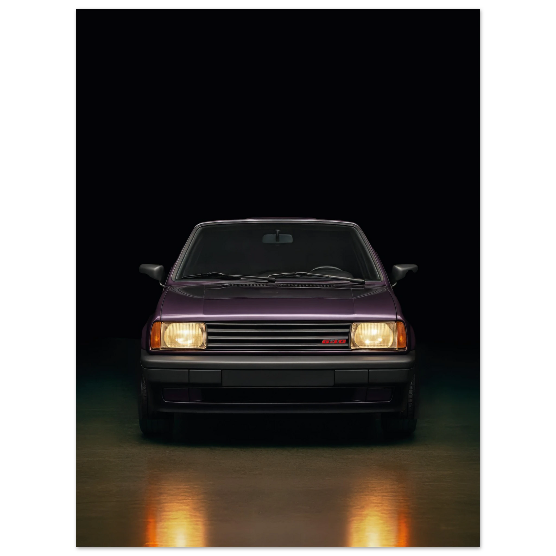 vw polo g40 metal dibond wallart print