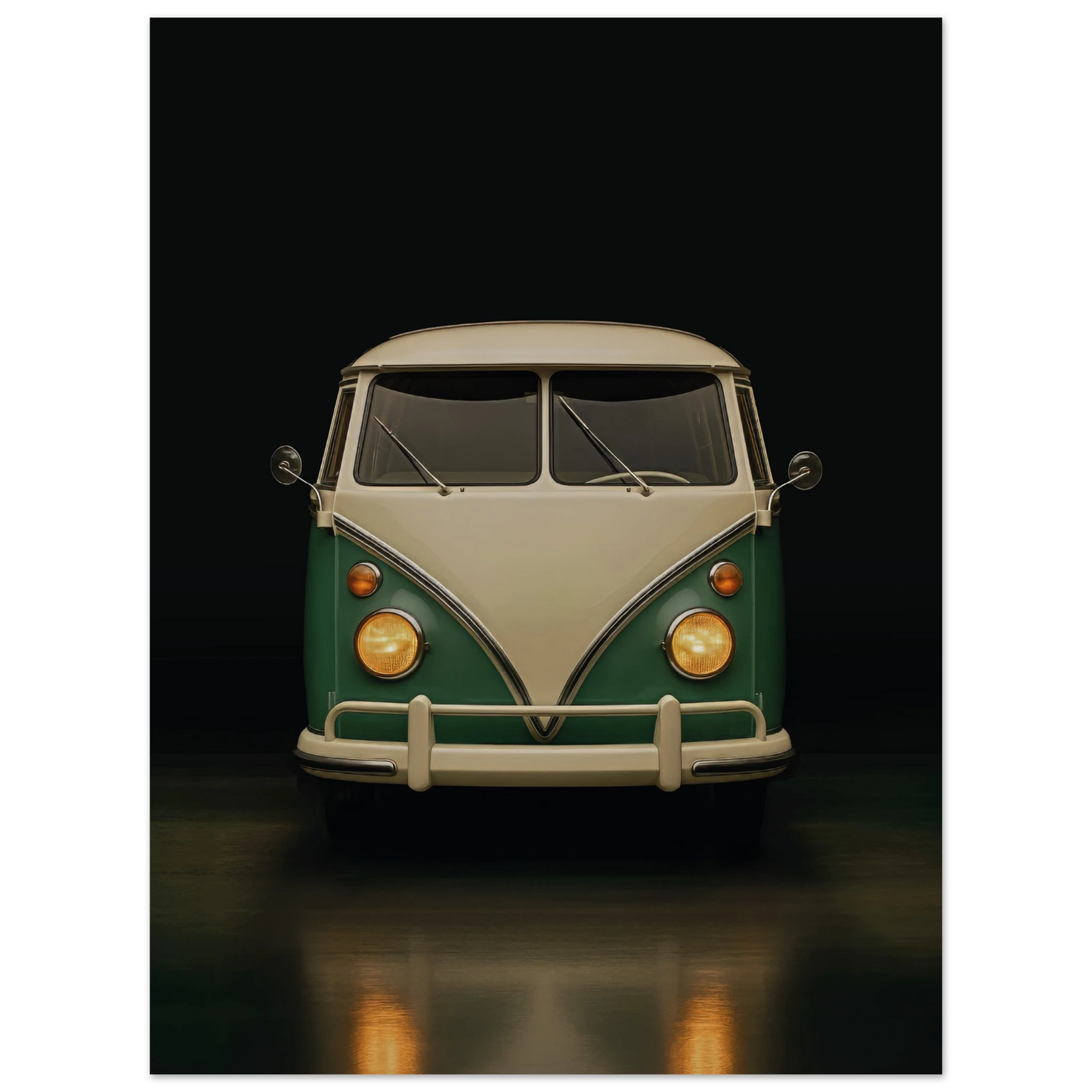 vw t1 bus metal dibond wallart print